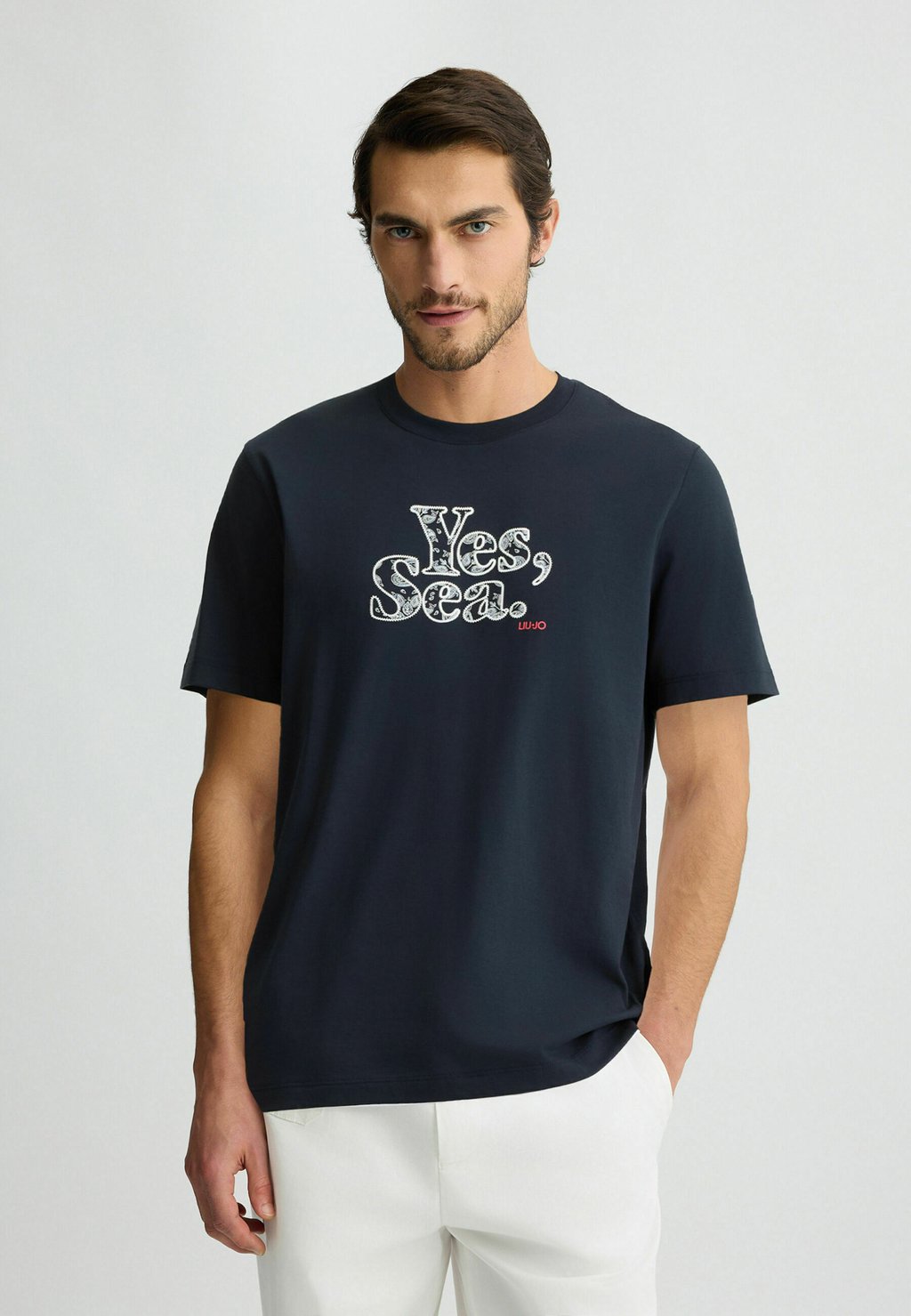 Футболка с принтом LIU JO, темно-синий 
Футболка с принтом LIU JO, темно-синий