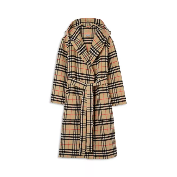 Халат в клетку из мериносовой шерсти и кашемира Burberry, бежевый
Халат в клетку из мериносовой шерсти и кашемира Burberry, бежевый