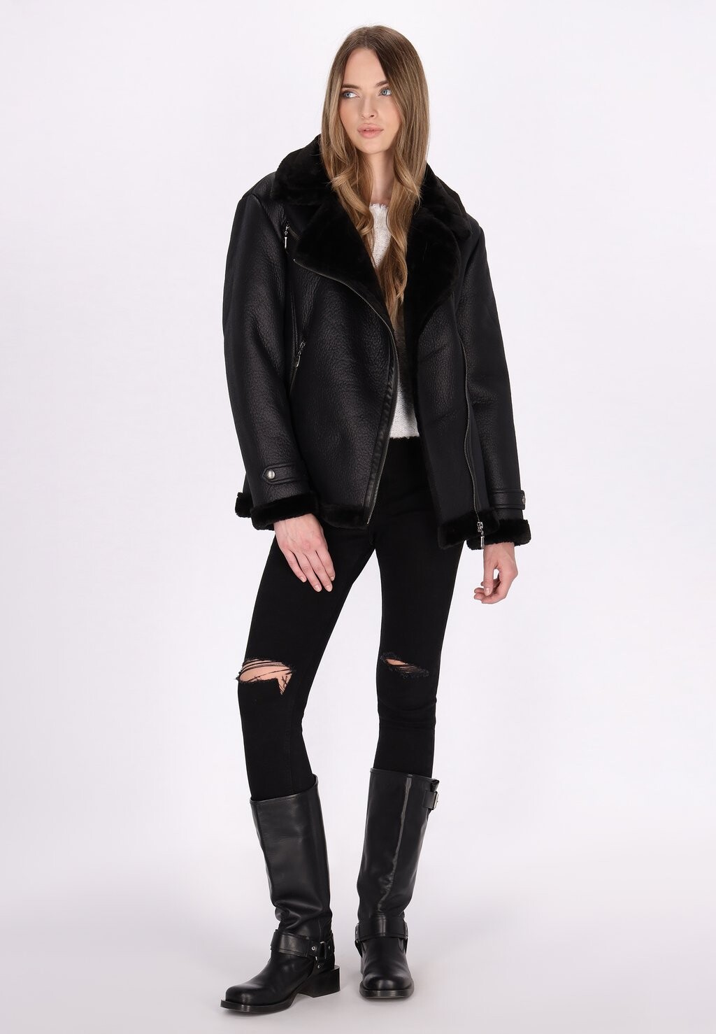 Куртка из искусственной кожи DreiMaster, черный 
Куртка из искусственной кожи DreiMaster, черный