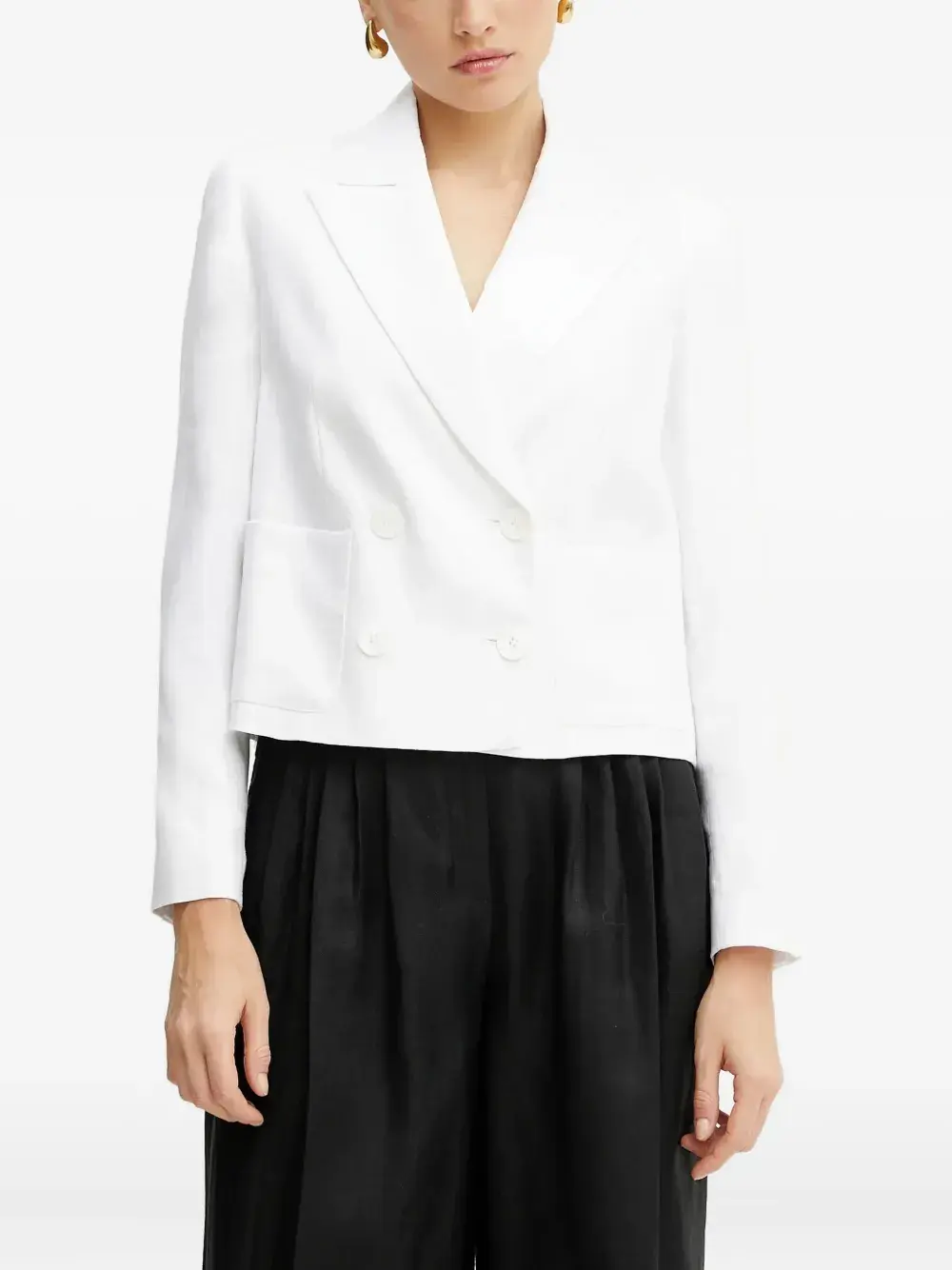 Укороченный двубортный пиджак LUISA SPAGNOLI, белый
Укороченный двубортный пиджак LUISA SPAGNOLI, белый