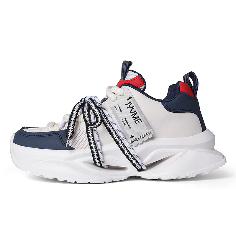 Низкие массивные кроссовки мужские JYVME, White Blue 
Низкие массивные кроссовки мужские JYVME, White Blue