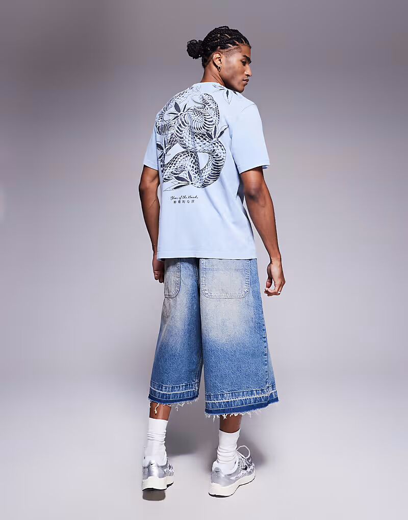 Футболка River Island с японским принтом на спине светло-голубого цвета
Футболка River Island с японским принтом на спине светло-голубого цвета