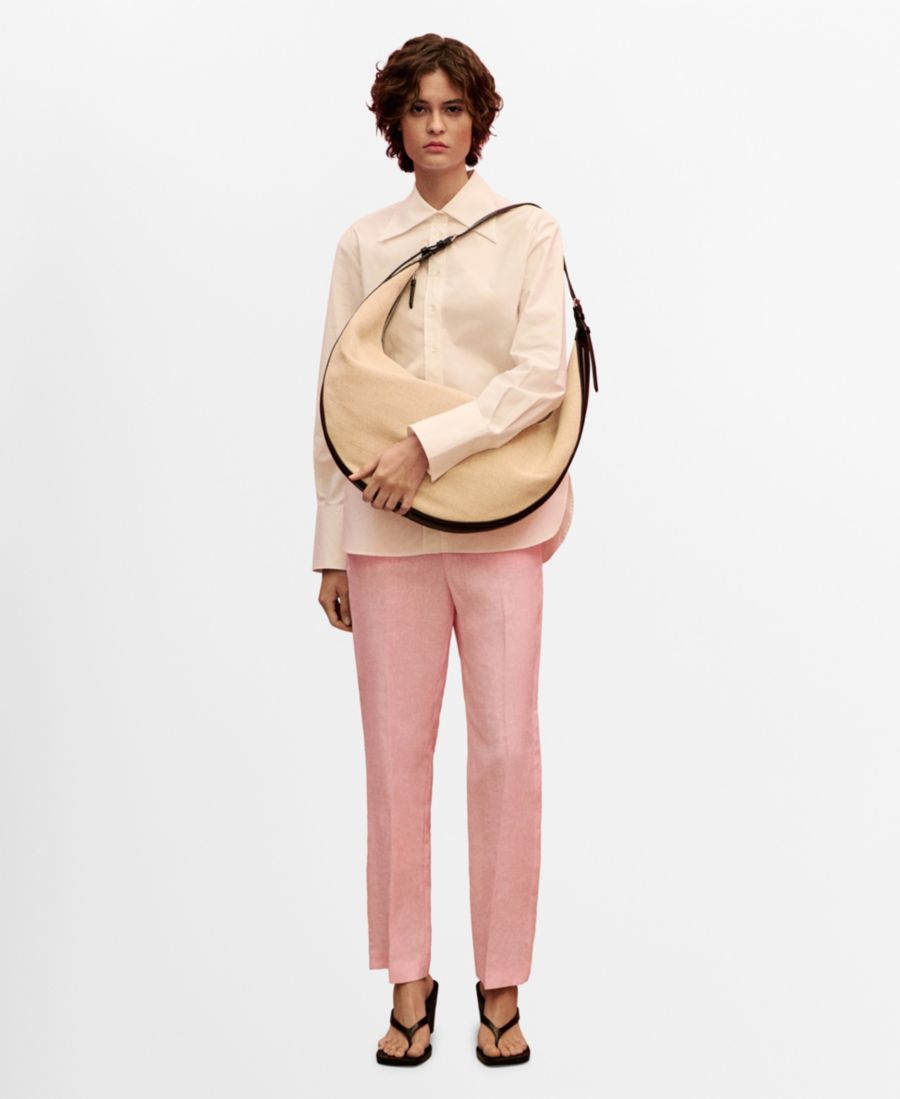 Женские льняные брюки от костюма MANGO, Light Pink
Женские льняные брюки от костюма MANGO, Light Pink