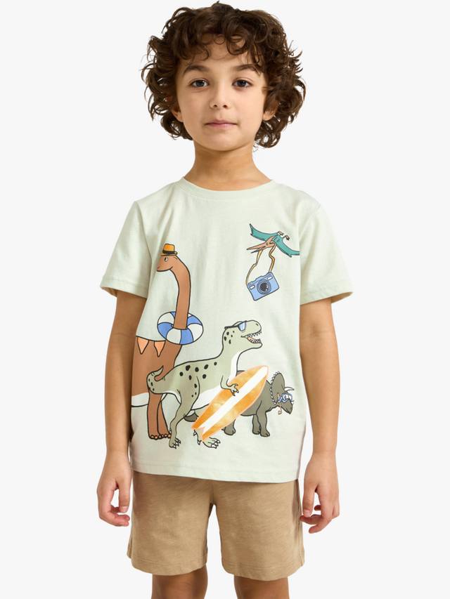 Детская футболка с коротким рукавом и принтом динозавра из хлопка Lindex, Light Dusty Green
Детская футболка с коротким рукавом и принтом динозавра из хлопка Lindex, Light Dusty Green