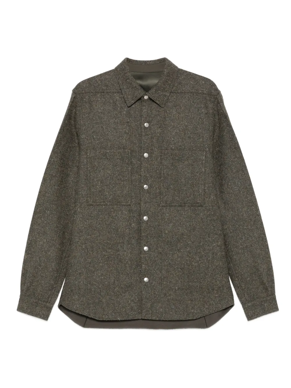 Рубашка с накладным карманом на пуговицах Rick Owens, серый
Рубашка с накладным карманом на пуговицах Rick Owens, серый