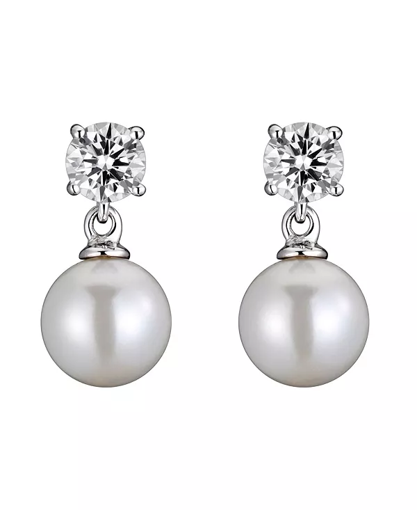 Серьги-Подвески из стерлингового серебра с кубическим цирконием и жемчугом Genevive, white
Серьги-Подвески из стерлингового серебра с кубическим цирконием и жемчугом Genevive, white