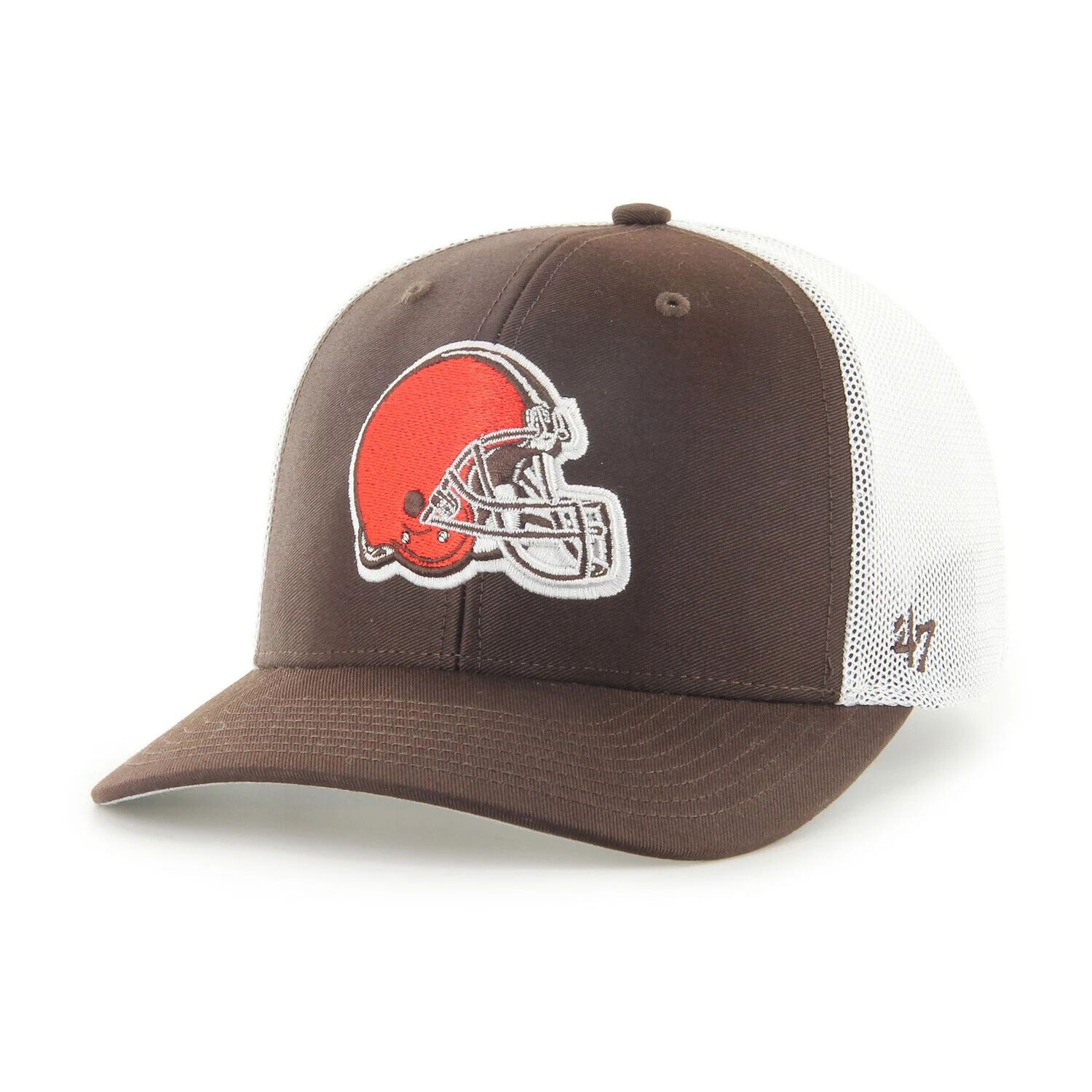 Мужская коричнево-белая кепка '47 Cleveland Browns Trophy Trucker Flex
Мужская коричнево-белая кепка '47 Cleveland Browns Trophy Trucker Flex