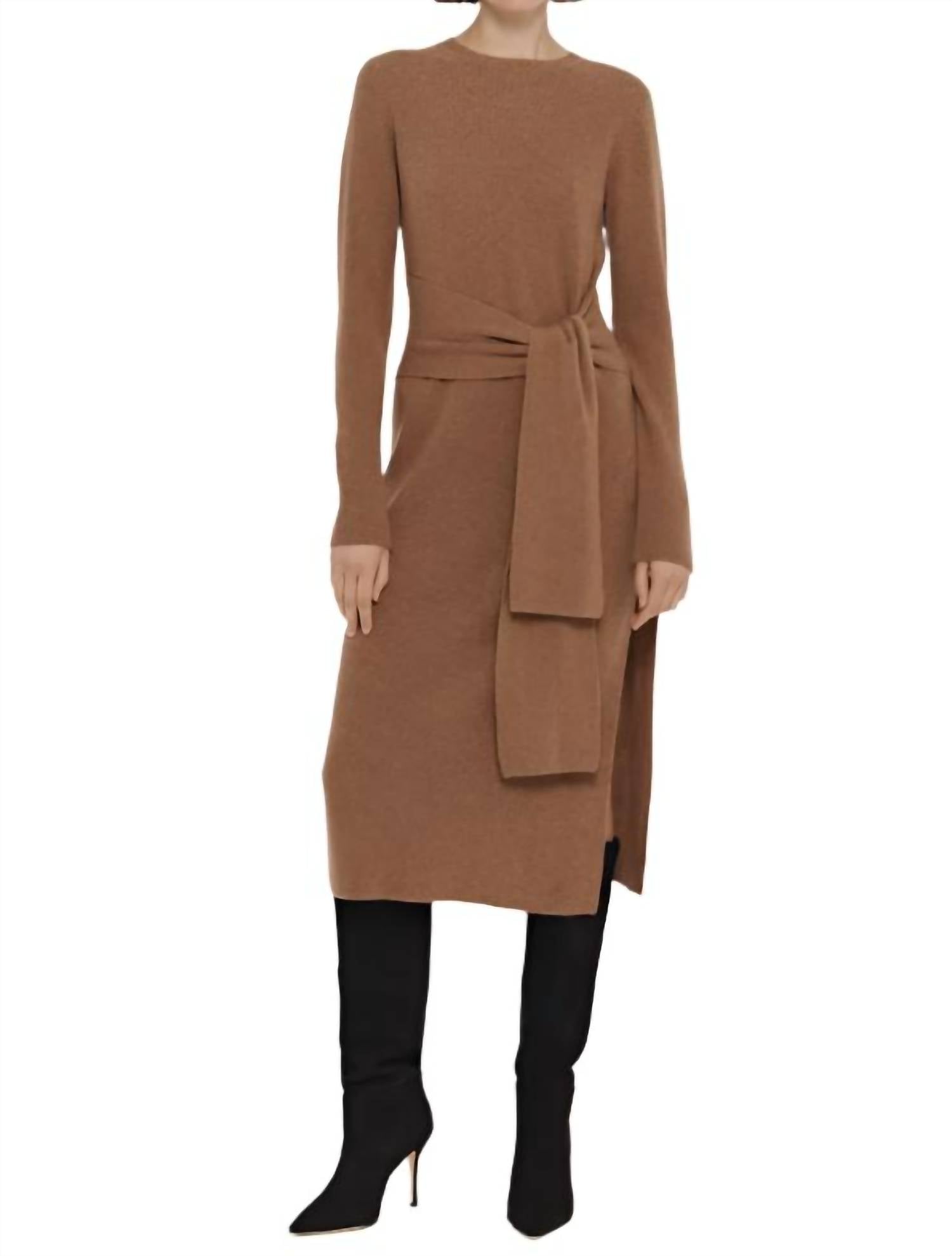 Toccin Вязаное платье Blakely с круглым вырезом и завязками спереди, цвет Tawney
Toccin Вязаное платье Blakely с круглым вырезом и завязками спереди, цвет Tawney