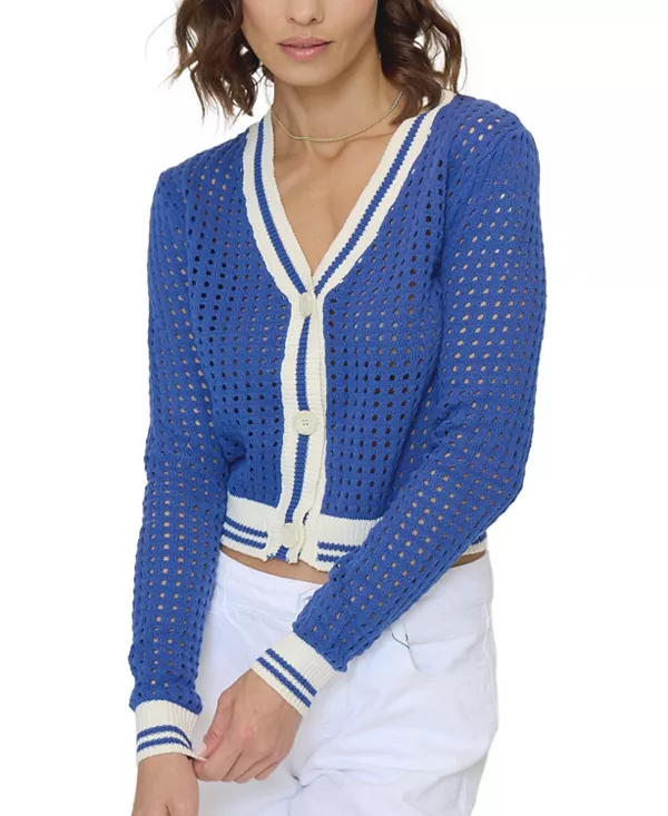 Кардиган Junie Varsity с сетчатой вышивкой Central Park West, синий
Кардиган Junie Varsity с сетчатой вышивкой Central Park West, синий