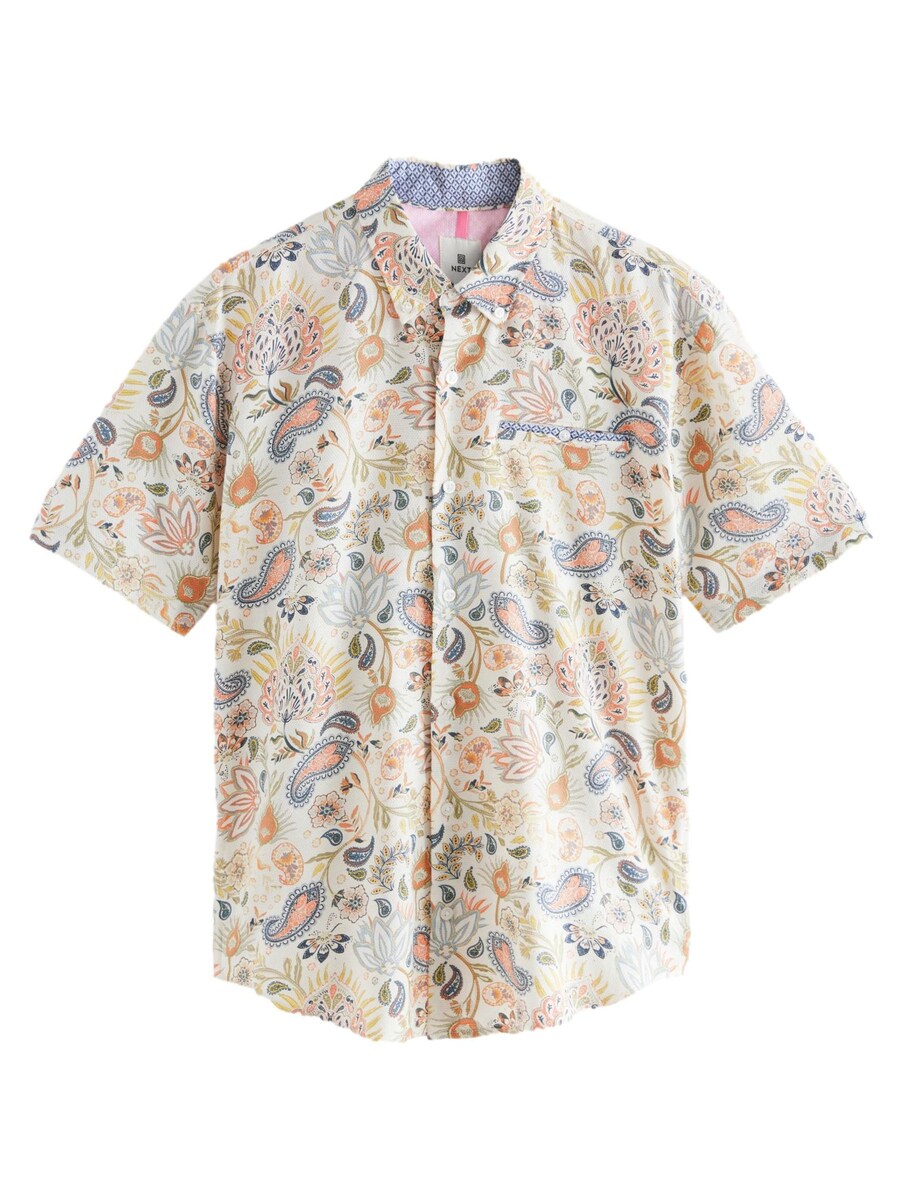 Рубашка обычного кроя на пуговицах Next, белый
Рубашка обычного кроя на пуговицах Next, белый