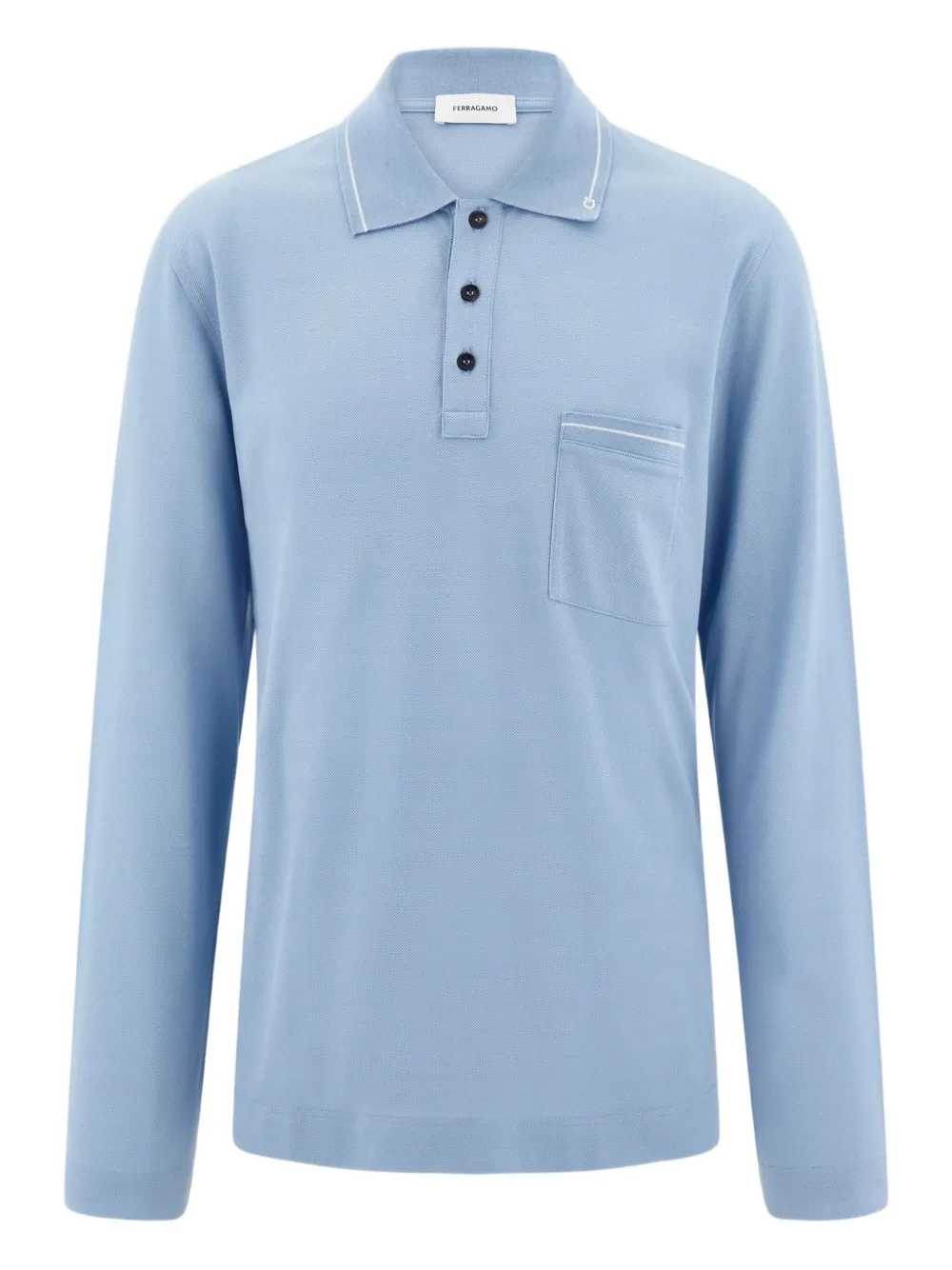 Поло с длинными рукавами и нагрудным карманом Ferragamo, синий
Поло с длинными рукавами и нагрудным карманом Ferragamo, синий