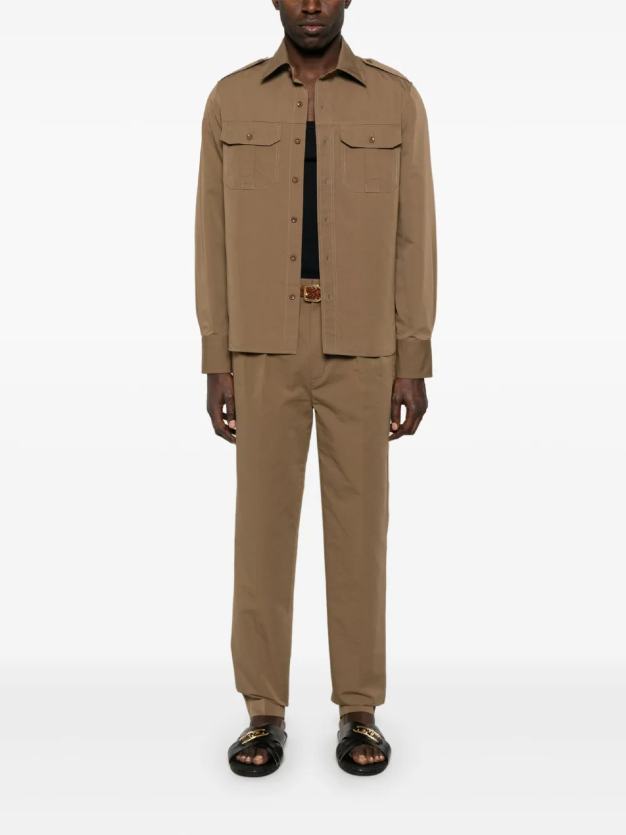 TOM FORD поплиновая рубашка, коричневый
TOM FORD поплиновая рубашка, коричневый