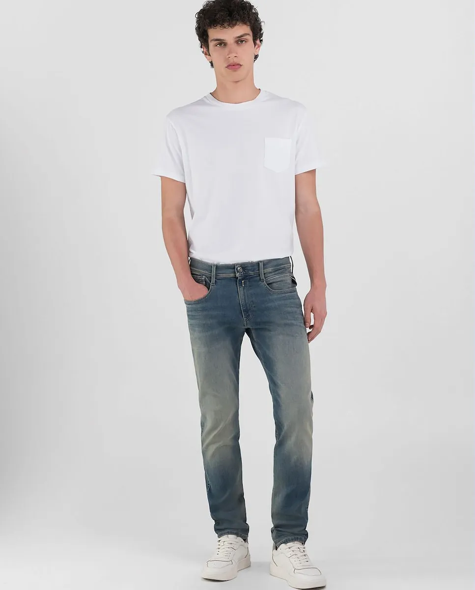 Узкие мужские джинсы с карманами Replay, синий 
Узкие мужские джинсы с карманами Replay, синий