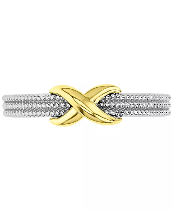 Кольцо Milgrain с бусиной x эффектное, из стерлингового серебра и 14-каратного золота Macy'S, two-tone
Кольцо Milgrain с бусиной x эффектное, из стерлингового серебра и 14-каратного золота Macy'S, two-tone