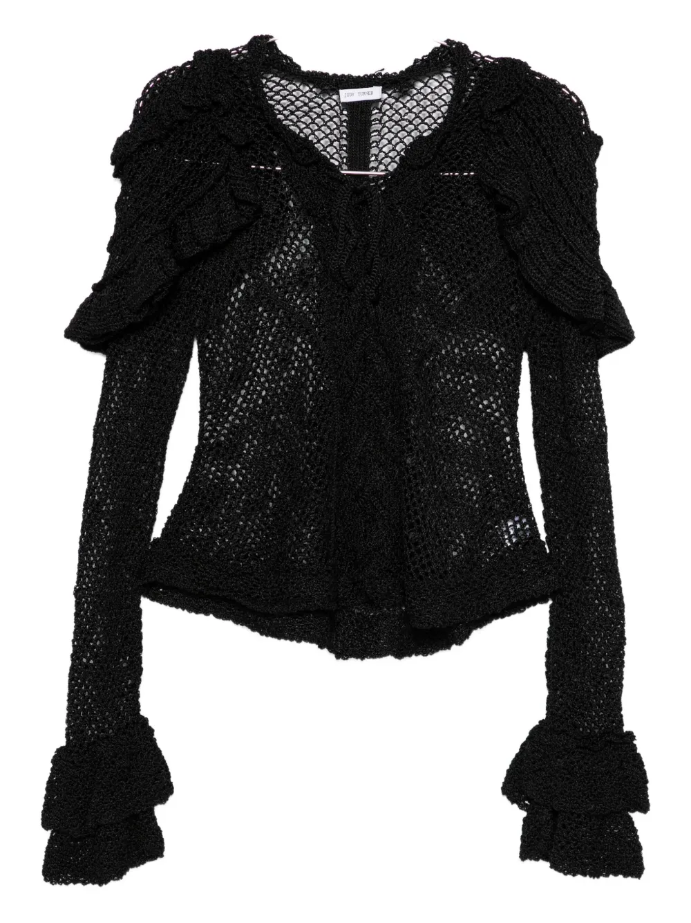 Топ Lucrezia вязаный крючком с оборками Judy Turner, черный
Топ Lucrezia вязаный крючком с оборками Judy Turner, черный