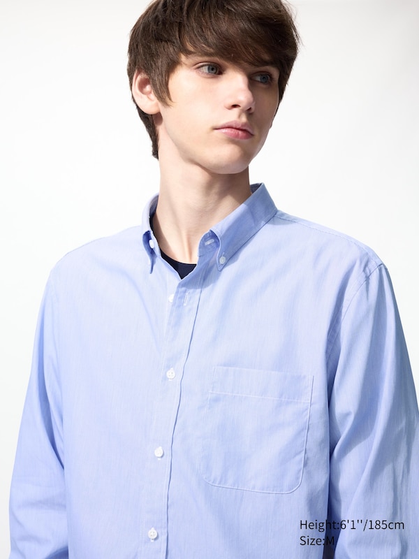 Рубашка regular fit из поплина, button-down (тонкая полоска) Uniqlo, 65 blue
Рубашка regular fit из поплина, button-down (тонкая полоска) Uniqlo, 65 blue