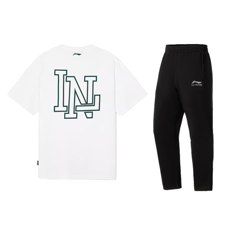 LINING Повседневный спортивный костюм унисекс из двух предметов белый черный
LINING Повседневный спортивный костюм унисекс из двух предметов белый черный