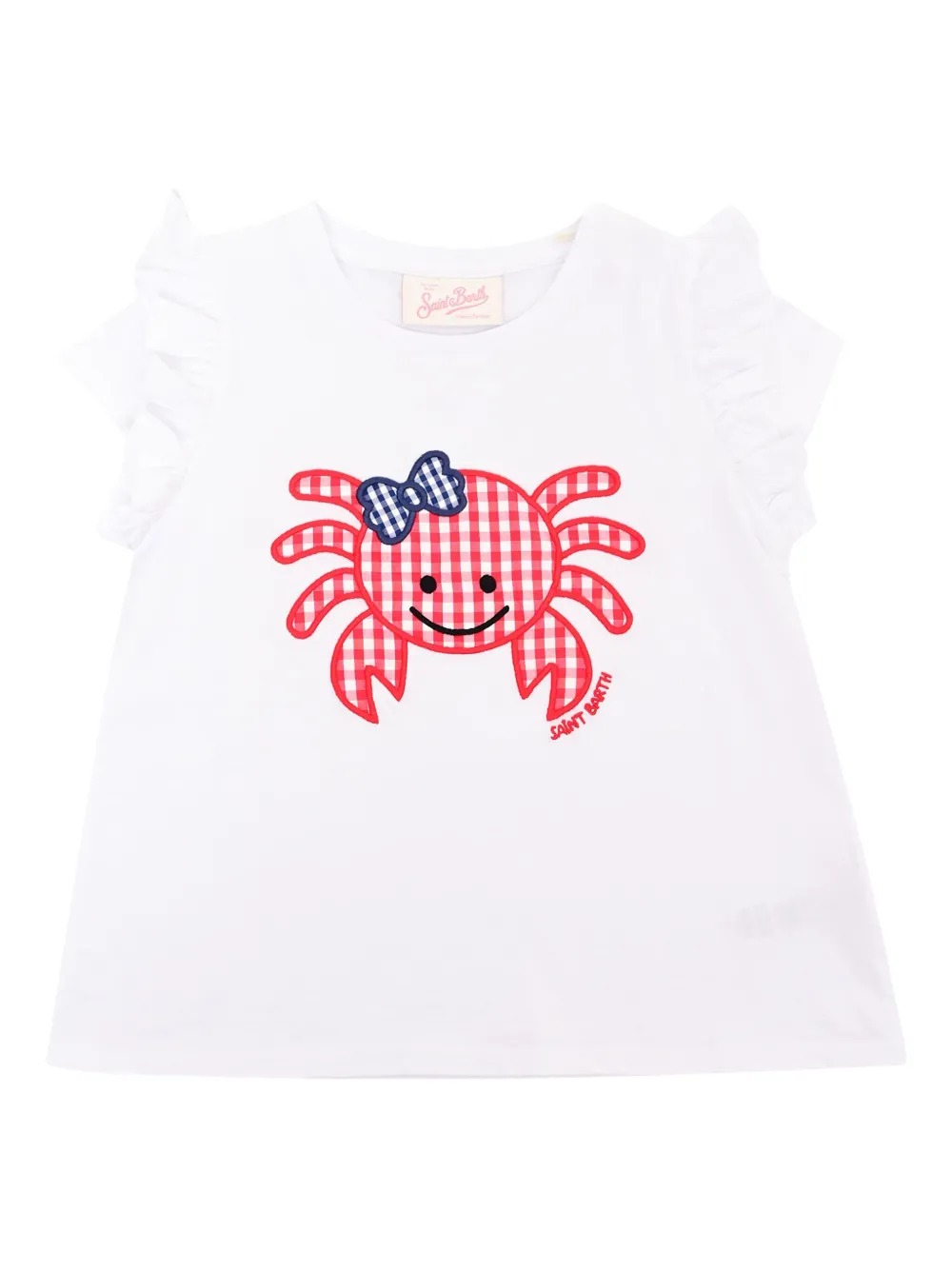 Футболка с оборками и нашивкой Crab MC2 Saint Barth Kids, нейтральный
Футболка с оборками и нашивкой Crab MC2 Saint Barth Kids, нейтральный