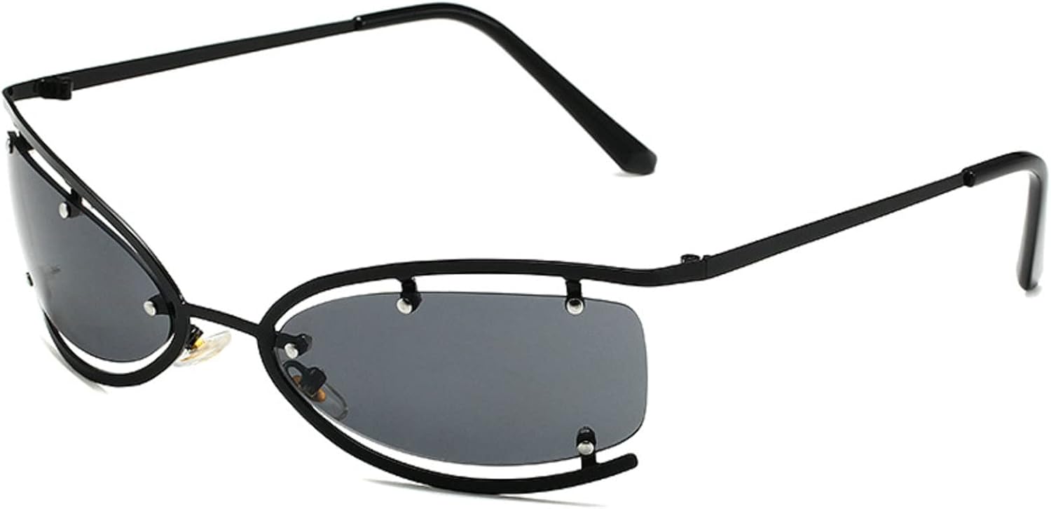 Модные панк-солнцезащитные очки в стиле Y2K для женщин и мужчин, дизайнерские овальные солнцезащитные очки-маска с защитой от УФ-излучения UV400, серебристые mincl, Black
Модные панк-солнцезащитные очки в стиле Y2K для женщин и мужчин, дизайнерские овальные солнцезащитные очки-маска с защитой от УФ-излучения UV400, серебристые mincl, Black