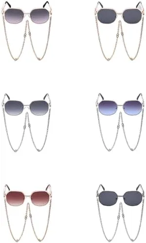 Мужские и женские панк-солнцезащитные очки в стиле ретро из сплава с многоугольными линзами, солнцезащитные очки для женщин с цепочкой и ремешком MTZJH, C4 Gold Black
Мужские и женские панк-солнцезащитные очки в стиле ретро из сплава с многоугольными линзами, солнцезащитные очки для женщин с цепочкой и ремешком MTZJH, C4 Gold Black