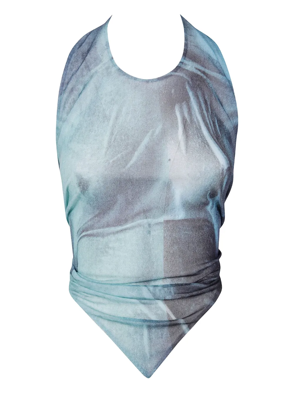 Топ с абстрактным принтом и завязками на спине Jean Paul Gaultier, синий
Топ с абстрактным принтом и завязками на спине Jean Paul Gaultier, синий