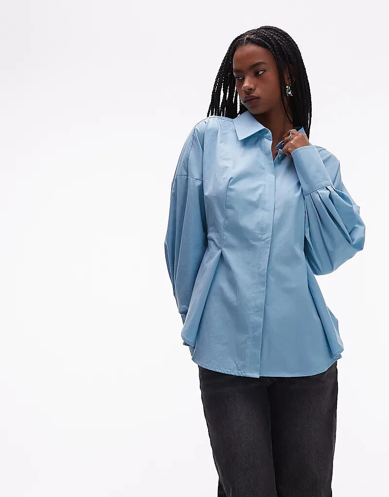 Рубашка ASOS DESIGN из поплина с пряжкой сзади, синего цвета
Рубашка ASOS DESIGN из поплина с пряжкой сзади, синего цвета