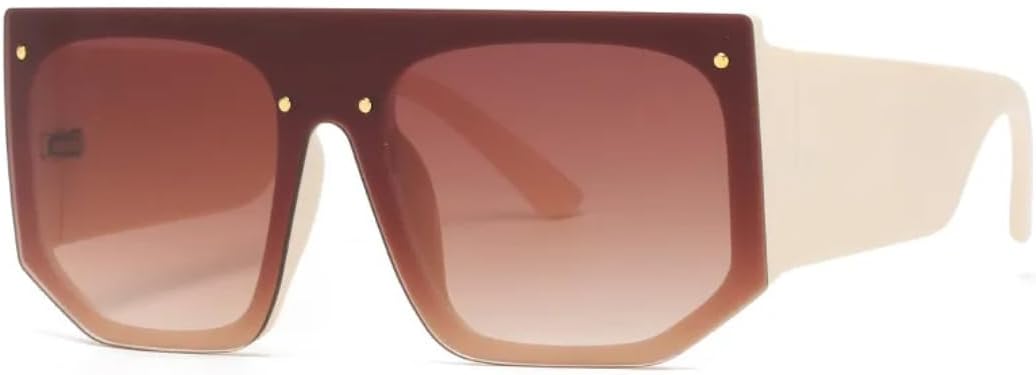 Модные винтажные солнцезащитные очки большого размера для женщин и мужчин, роскошные, с плоской верхней частью, в большой оправе, с защитой от УФ-излучения UV400 HHZZYVY, Beige Brown
Модные винтажные солнцезащитные очки большого размера для женщин и мужчин, роскошные, с плоской верхней частью, в большой оправе, с защитой от УФ-излучения UV400 HHZZYVY, Beige Brown