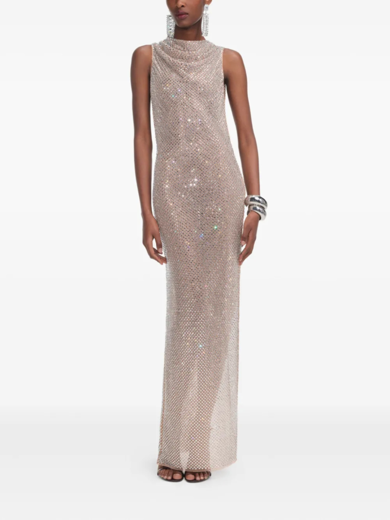 Платье, украшенное стразами Self-Portrait, серебряный
Платье, украшенное стразами Self-Portrait, серебряный