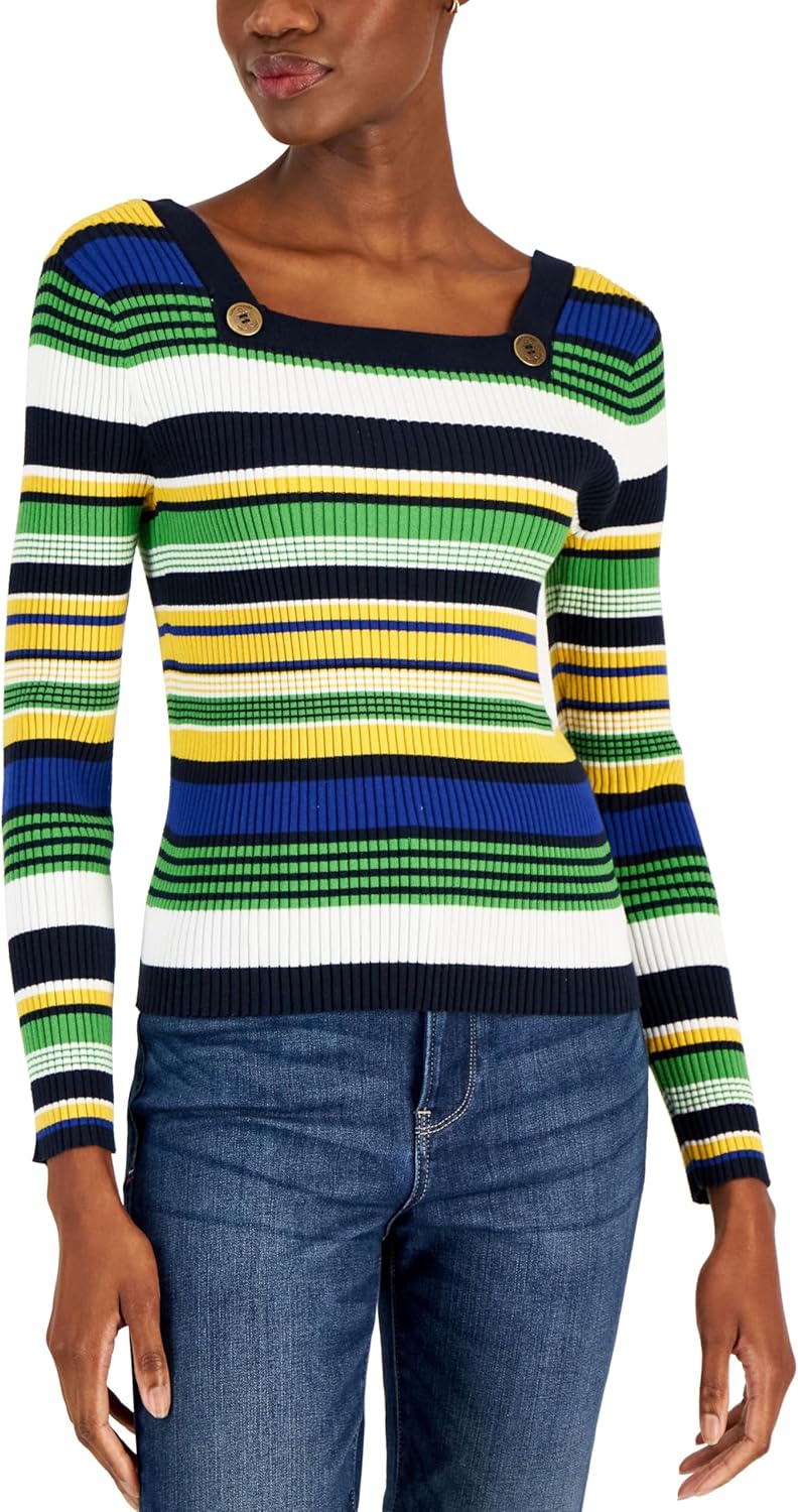 Женский хлопковый свитер в рубчик Tommy Hilfiger, Deep Maize Multi
Женский хлопковый свитер в рубчик Tommy Hilfiger, Deep Maize Multi