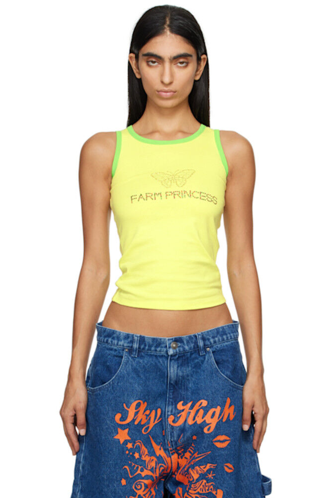 Желтая майка «Farm Princess» Sky High Farm Workwear 
Желтая майка «Farm Princess» Sky High Farm Workwear