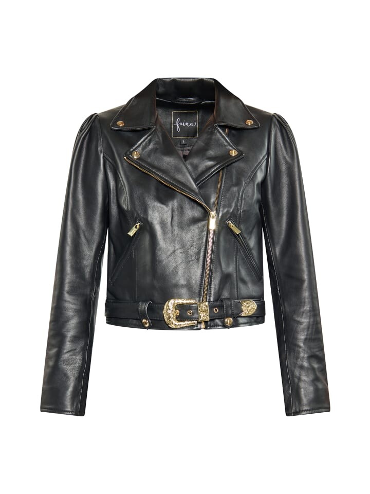 Кожаная куртка faina, черный
Кожаная куртка faina, черный