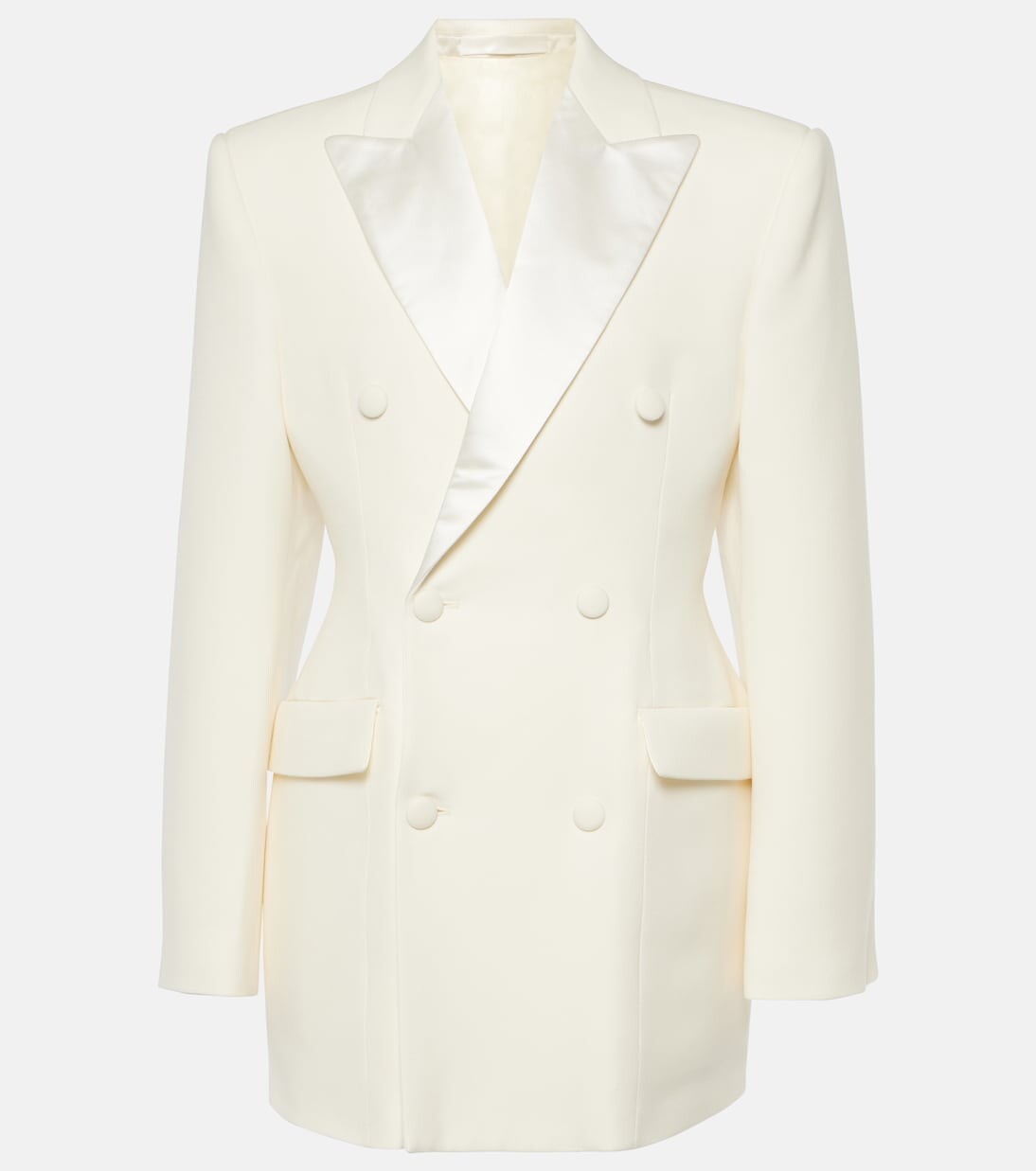 Мини-платье-блейзер из шерсти Wardrobe.Nyc, белый
Мини-платье-блейзер из шерсти Wardrobe.Nyc, белый