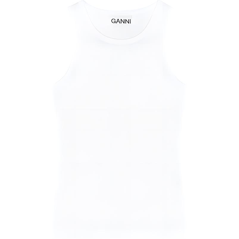 Ребристый майка-ловерол GANNI, ярко-белый
Ребристый майка-ловерол GANNI, ярко-белый