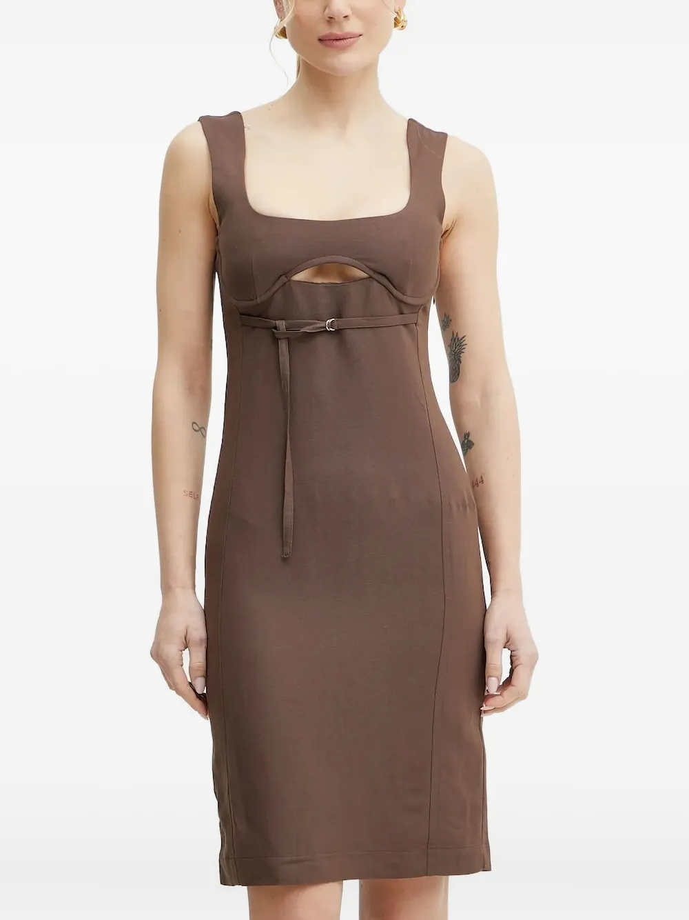 Платье мини со сборками Patrizia Pepe, коричневый
Платье мини со сборками Patrizia Pepe, коричневый