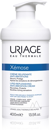 Успокаивающий липидный крем для сухой и атопической кожи Uriage Xémose Lipid-Replenishing Anti-Irritation Cream, 400 ml 
Успокаивающий липидный крем для сухой и атопической кожи Uriage Xémose Lipid-Replenishing Anti-Irritation Cream, 400 ml