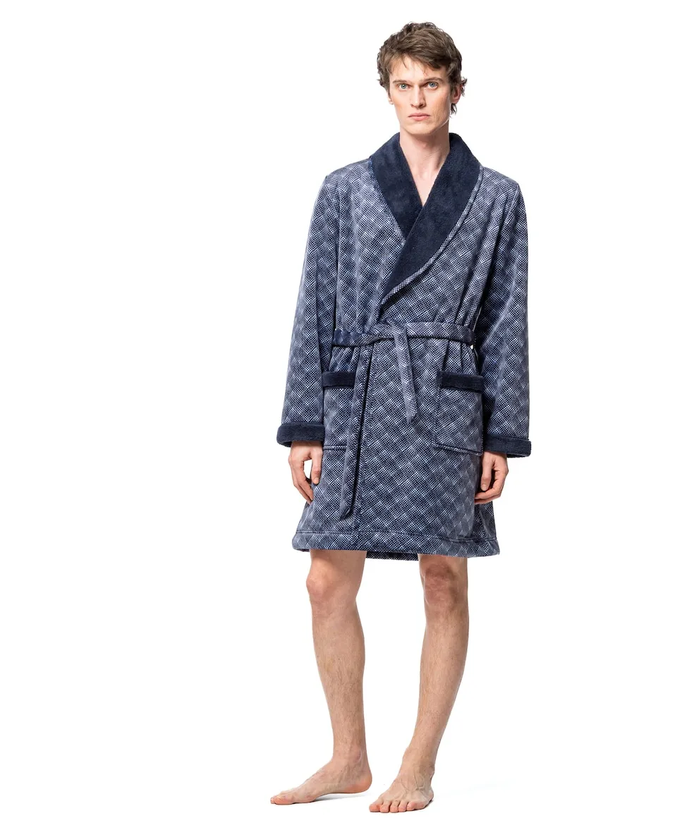 Мужской халат с запахом, как у смокинга SOY, синий
Мужской халат с запахом, как у смокинга SOY, синий
