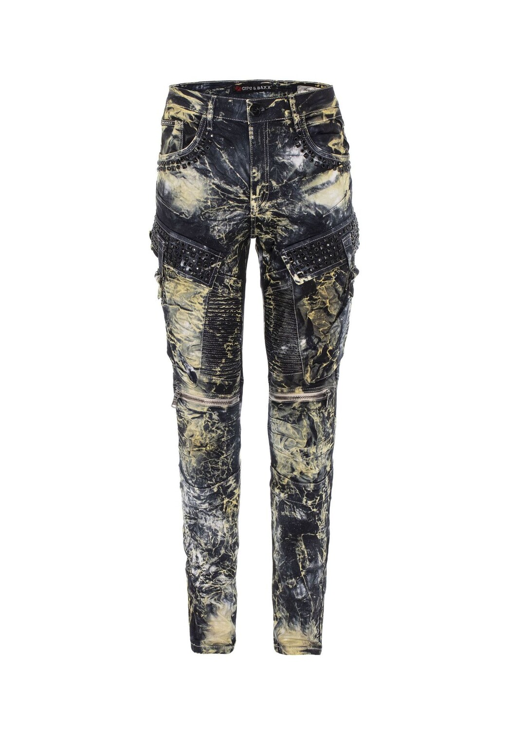 Брюки-карго стандартной посадки с карманами из драгоценных камней CIPO & BAXX, хаки
Брюки-карго стандартной посадки с карманами из драгоценных камней CIPO & BAXX, хаки