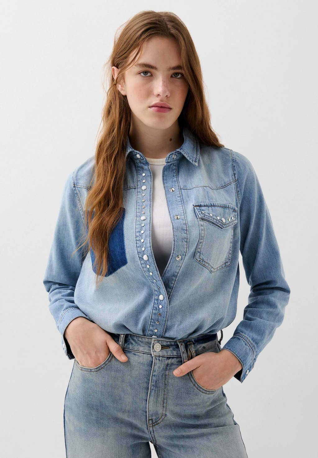 Блузка на пуговицах Scalpers, светло-голубой
Блузка на пуговицах Scalpers, светло-голубой