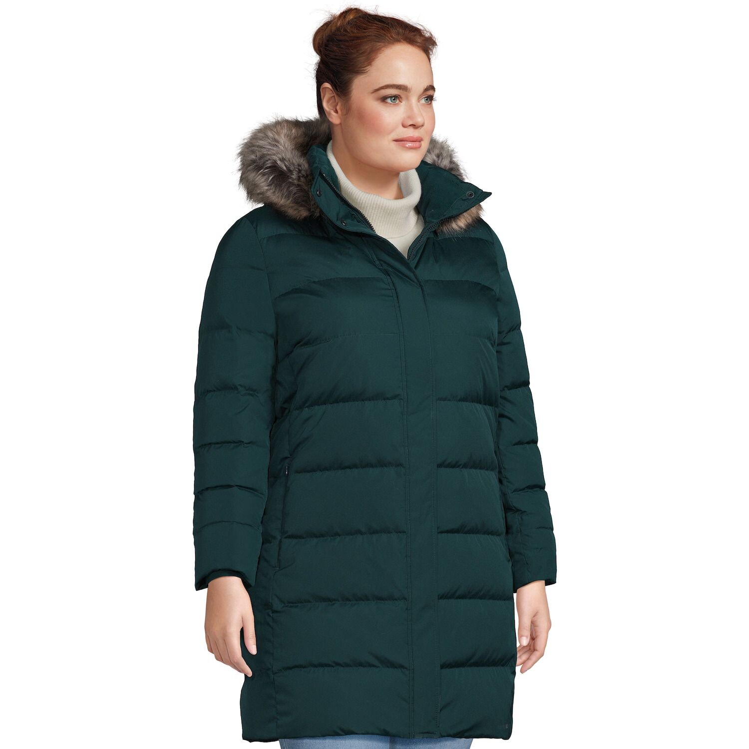 Длинное пуховое зимнее пальто Lands' End с капюшоном из искусственного меха больших размеров Lands' End, черный
Длинное пуховое зимнее пальто Lands' End с капюшоном из искусственного меха больших размеров Lands' End, черный