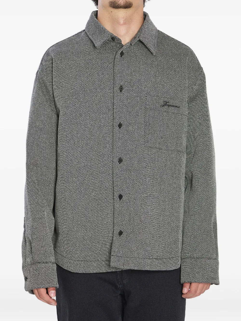 Рубашка-куртка Molino на пуговицах с острым воротником JACQUEMUS, серый
Рубашка-куртка Molino на пуговицах с острым воротником JACQUEMUS, серый