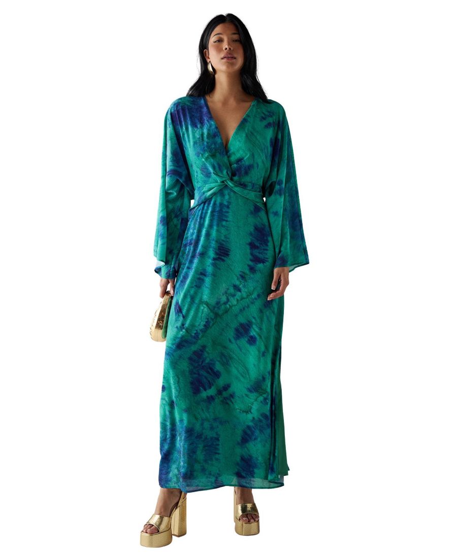 Женское шифоновое длинное платье с запахом и узлом спереди Warehouse, Green
Женское шифоновое длинное платье с запахом и узлом спереди Warehouse, Green