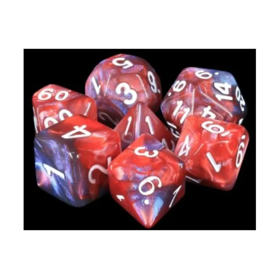 Набор Poly — Lava Galaxy с белым (7), Dice Sets - Resin/Acrylic - Rainbow & Multi-Colored (Foam Brain Games)
Набор Poly — Lava Galaxy с белым (7), Dice Sets - Resin/Acrylic - Rainbow & Multi-Colored (Foam Brain Games)