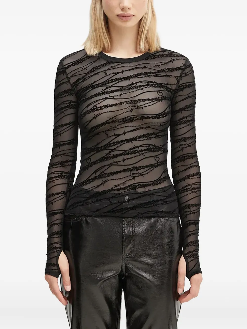 Топ с сердцем из колючей проволоки Ksubi, черный
Топ с сердцем из колючей проволоки Ksubi, черный