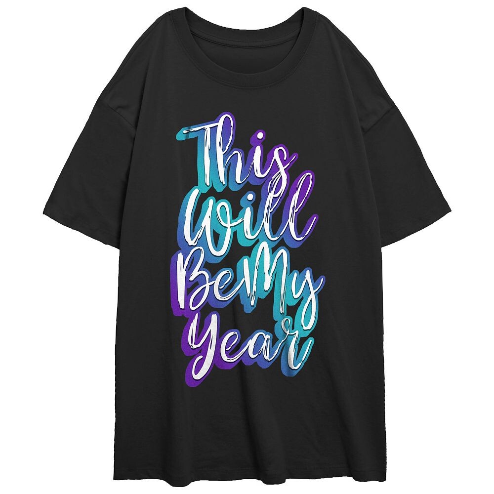 Размерная футболка с рисунком This Will Be My Year для юниоров, черный
Размерная футболка с рисунком This Will Be My Year для юниоров, черный