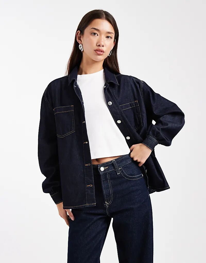 Рубашка свободного кроя Miss Selfridge из денима цвета индиго
Рубашка свободного кроя Miss Selfridge из денима цвета индиго