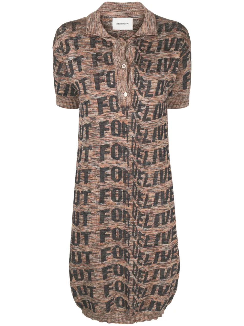 Платье Signed с воротником поло Henrik Vibskov, черный 
Платье Signed с воротником поло Henrik Vibskov, черный