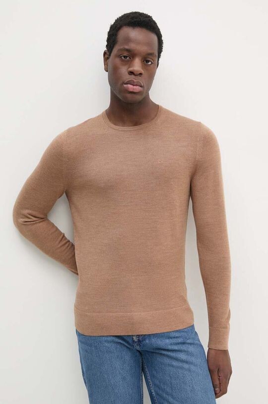 Шерстяной свитер Calvin Klein, коричневый
Шерстяной свитер Calvin Klein, коричневый