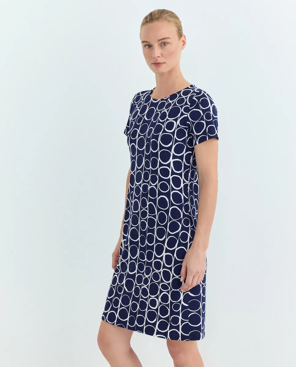Платье с короткими рукавами и узором Zermatt, темно-синий
Платье с короткими рукавами и узором Zermatt, темно-синий