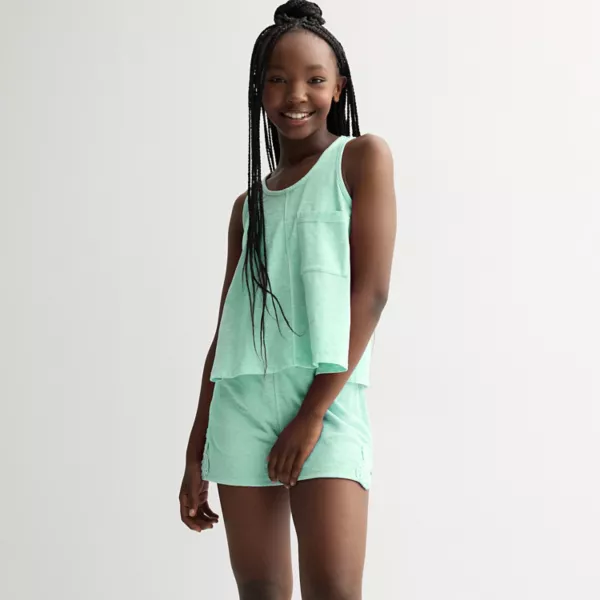 Детский комплект из топа и шорт с кружевом для девочек 7-16 лет Limited Too, зеленый
Детский комплект из топа и шорт с кружевом для девочек 7-16 лет Limited Too, зеленый