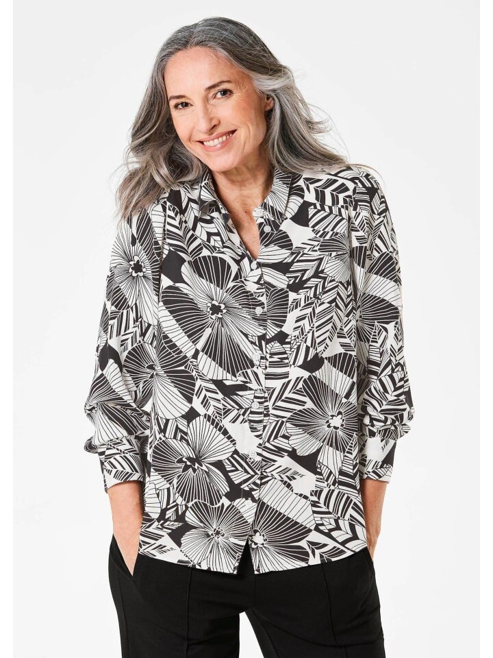 Блуза GOLDNER, цвет schwarz/cremeweiß/gemustert
Блуза GOLDNER, цвет schwarz/cremeweiß/gemustert